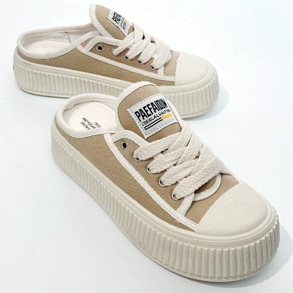 太ヒール 厚底 女性 レディース スリッポン ミュール スニーカー 運動靴 5cm sjdh 3210_P371655255