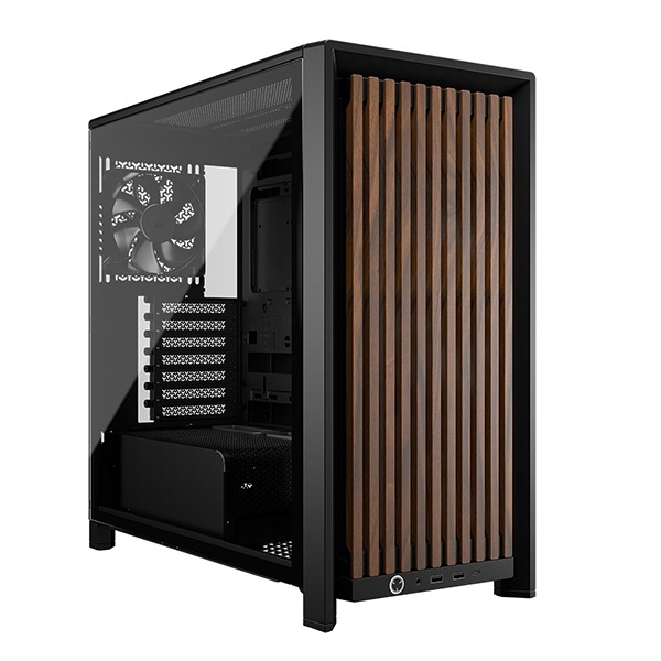 CC-9011340-WW ブラック＆ウォルナット FRAME 4000D WOOD RS ミドルタワー型PCケース メーカー直送