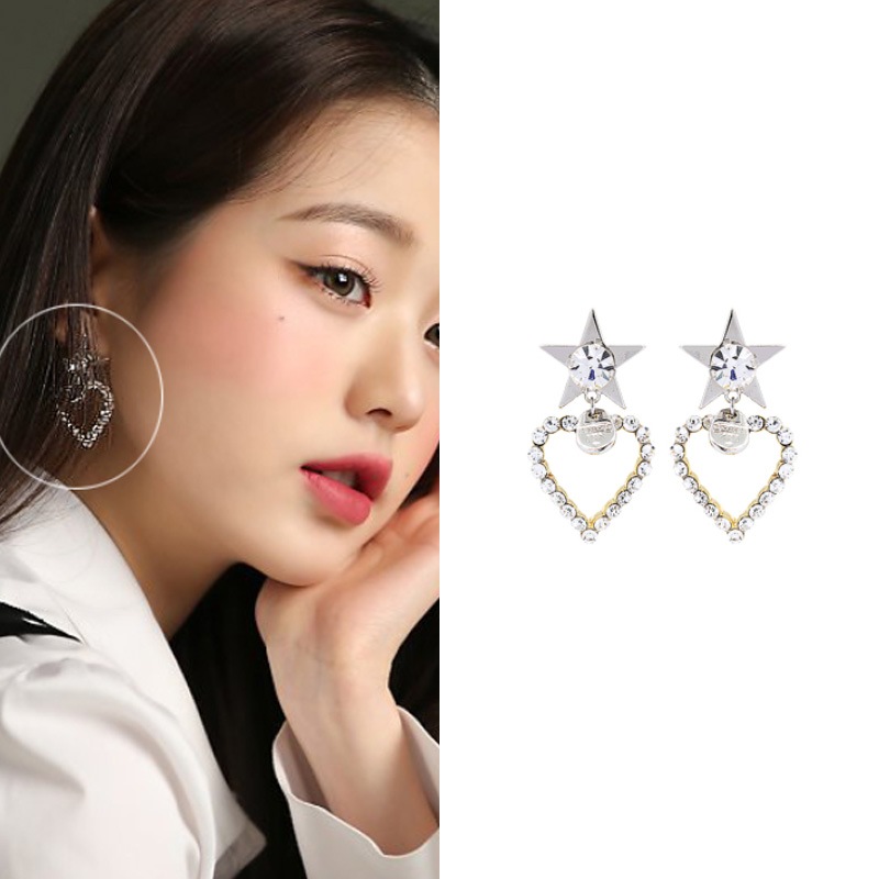 [アイブチャンウォニョン着用] love starピアス/チャンウォニョン/韓国ファッション芸能人着用デイリーアクセサリー韓国アクセサリートレンドアイテム韓国デイリーファッションセレブ着用