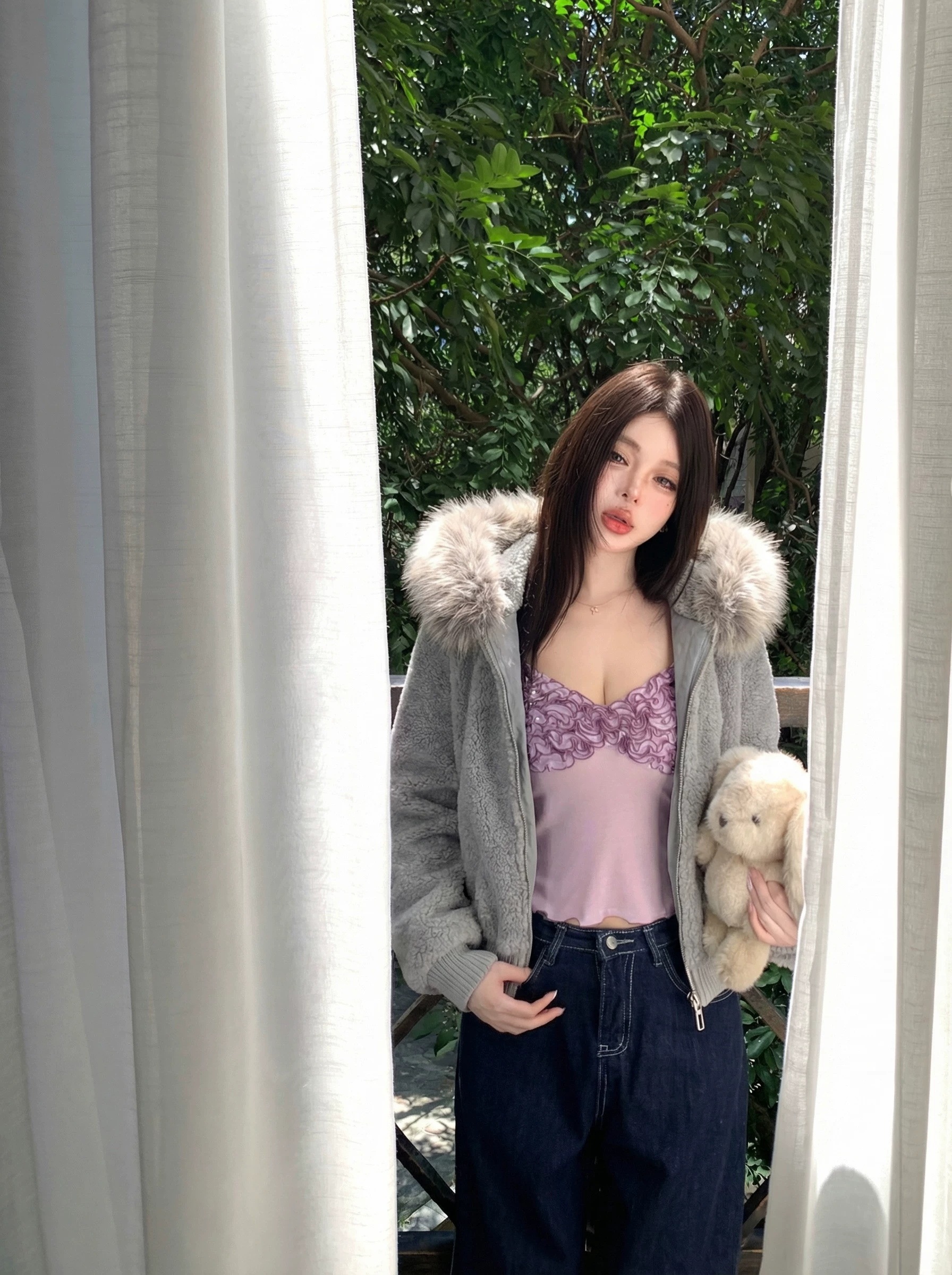 最安値挑戦中綿ジャケット レディース 冬 ショート丈 ファー付き フード コート アウター エコファー 厚手 暖かい 防寒 ゆったり オーバーサイズ 黒 グレー 韓国 ファッション 大人可愛い