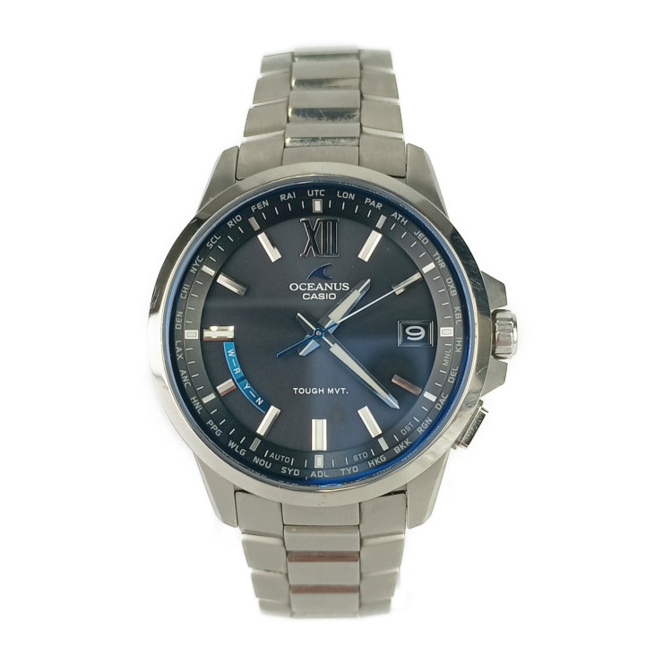 CASIO カシオ 腕時計 OCEANUS オシアナス OCW-T150-1AJF シルバー ブラック文字盤 チタン メンズ ソーラー電波【本物保証】