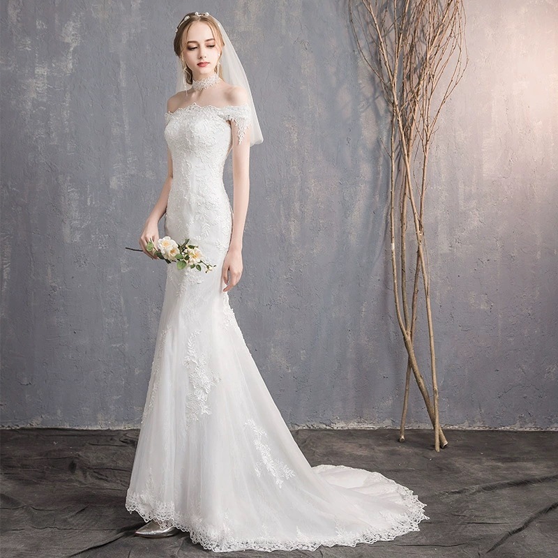 ウエディングドレス パーティードレス 結婚式 大きいサイズ フォーマルドレス 上品 着痩せマーメイドドレスレースワンピース お呼ばれ 二次会 披露宴 謝恩会
