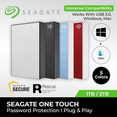 Seagate One Touch with Password / External Hard Disk USB 3.0 ( 2TB ) HDD