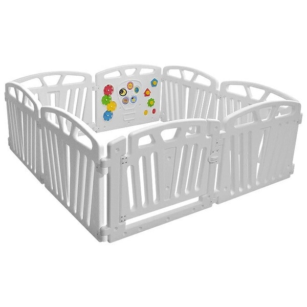 JTC パステルカラーサークル8 ホワイト ベビーサークル (5ヶ月～3歳頃まで) 保証期間：1年