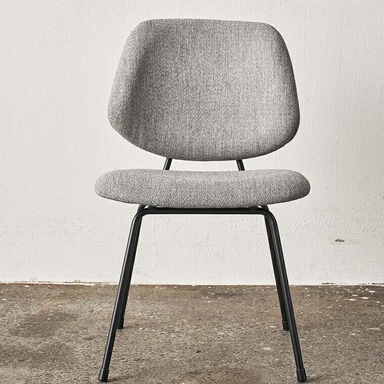 チェア 椅子 チェアー ダイニング リビング スチール アームレス パープル ブラック グレー クロスレザー ゆったり ボリューム 北欧 お洒落 おしゃれ 曲線 モダン ミニマル