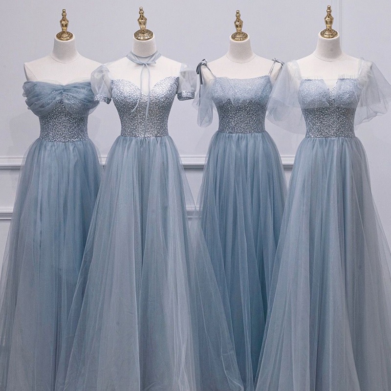 ロング丈ドレス ブライズメイド ドレス 花嫁の介添えドレス パーティードレス ウェディングドレス 披露宴 結婚式 20代 30代 40代