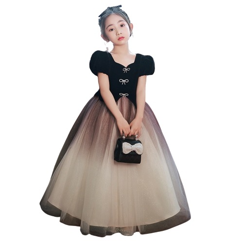 女の子ドレスプリンセススカートヘボン花童司会者子供ピアノ演奏公演服春