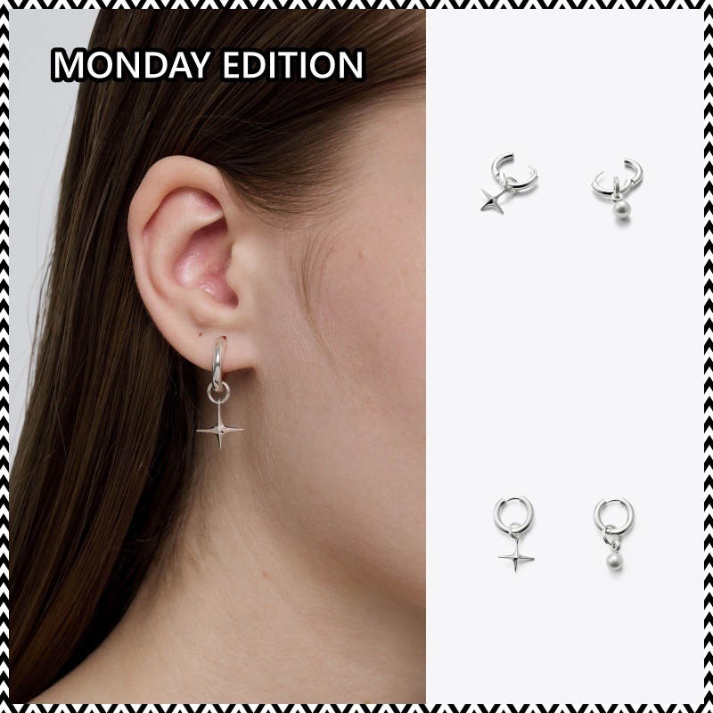 MONDAY EDITION FLEETING LIGHT AND MOON EARRINGS