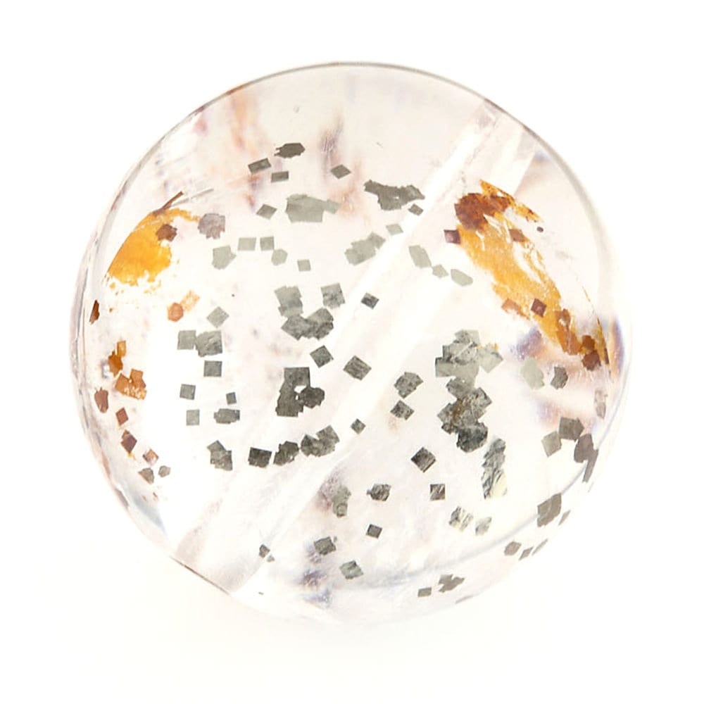 「1点もの 現品」 1粒売り 天然 オーラクォーツ ブラジル産 13mm パワーストーン バラ売り 天然石 パワーストーン ばら売り ビーズ 穴あき 1玉売り アクセサリー パー zz000123-f