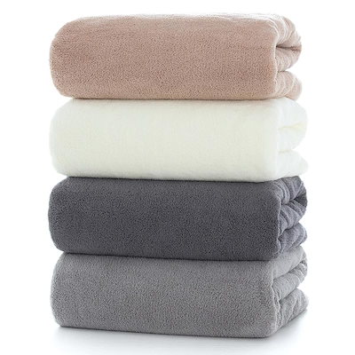 他サイト： Lumimi バスタオル ふわふわ ホテル仕様 大判 瞬間吸水 70*140cm 4枚セット マイクロファイバー グレー 強い吸水速乾 肌触りの商品画像