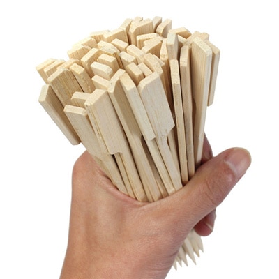 【値下げ】 高品質の500個の再利用可能な15センチメートル竹串パドルバーベキューグリルケバブバーベキューのためにスティック その他