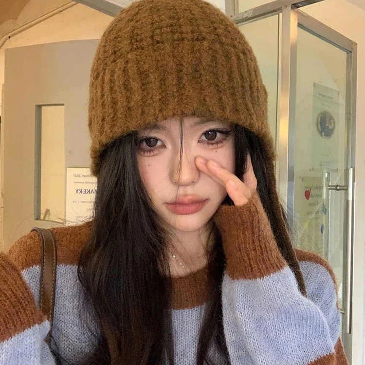 人气新作帽子高評価 ニット帽 韓国ファッション 秋冬 二ツト帽 帽子 レディース 厚手 小顔効果バケットハット百掛け キャップ特集 ニット帽子大きいサイズ かわいい韓国ニット帽 46aa536