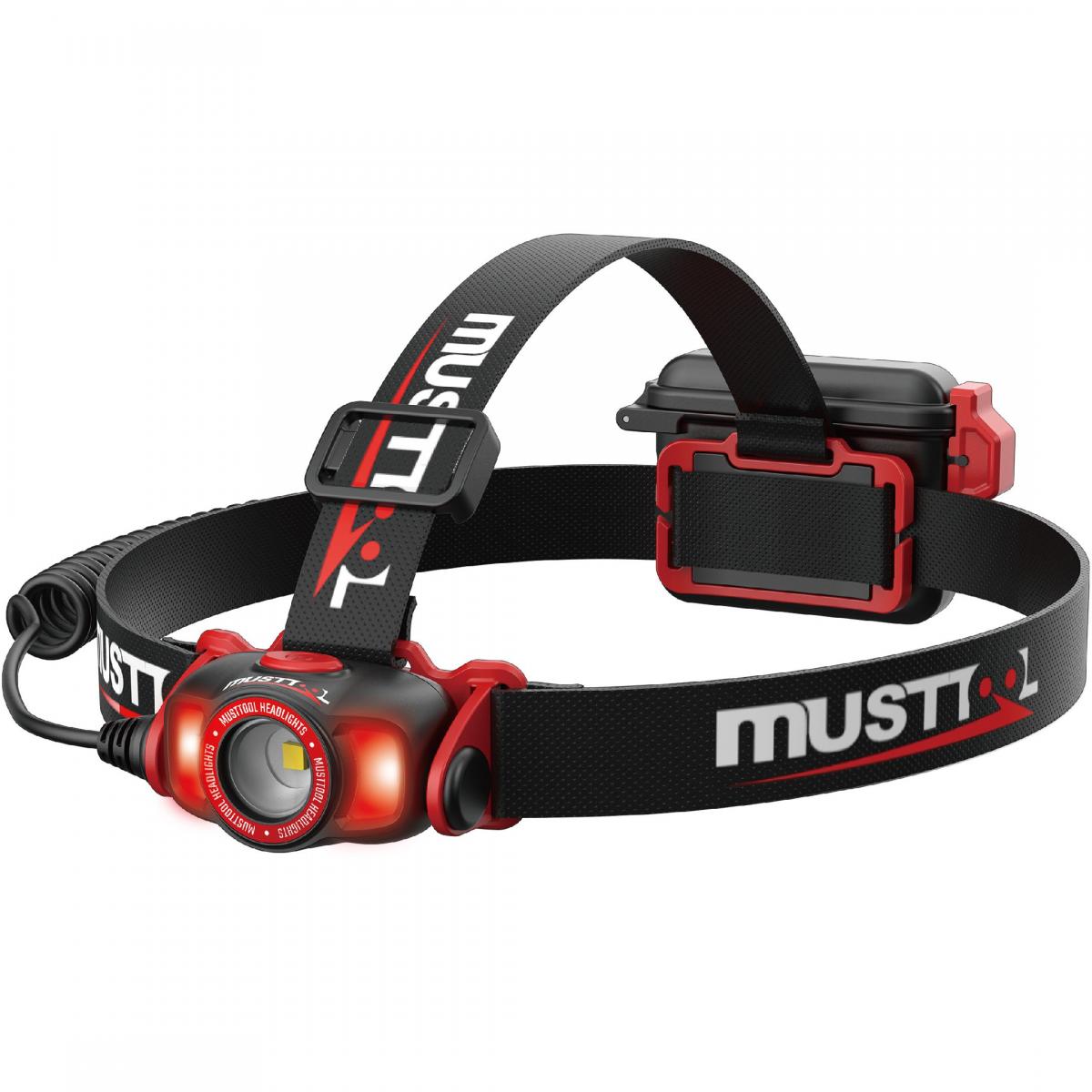 Must Tool マストツール MHL-FR500RD ハイブリッドヘッドライト フラットビーム サブライト赤 充電池付属