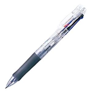 (まとめ)ゼブラ 4色油性ボールペンクリップ-オンG 4C 0.7mm (軸色:透明) B4A3-C 1セット(10本)(×3セット)