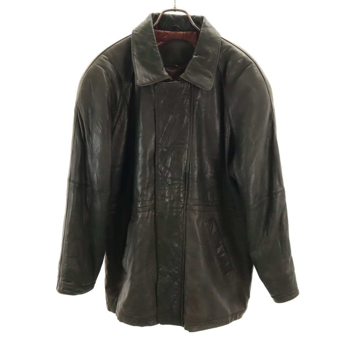 SUB URBAN サブアーバン レザージャケット M カーキ 中綿 メンズ 古着