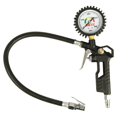 他サイト： 【在庫有・即納】SK11 エアチャックガン グリップ ホース長 400mm ATG-001 4977292441964 エアーツール タイヤチャックゲージの商品画像