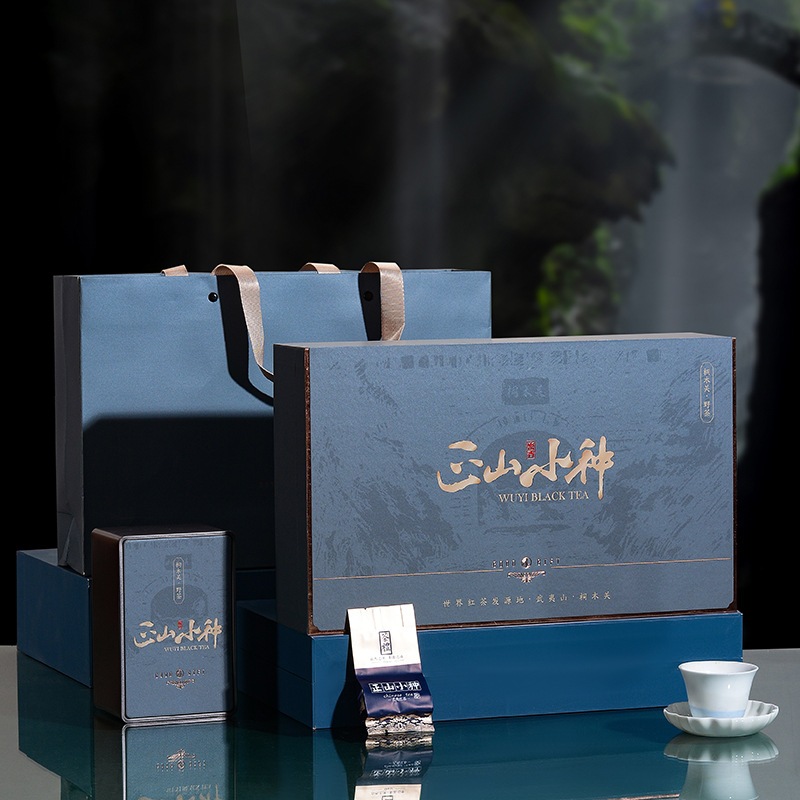 2024年新茶武夷山通木関蜂蜜香る紅茶ラプサンスーチョン三鉄箱ギフト用絶妙なギフトボックス