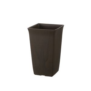 (48個セット) 角型 植木鉢/プランター (7号 ダークブラウン) 約幅16.6cm 日本製 深型 リッチェル フォーレ スクエアポット