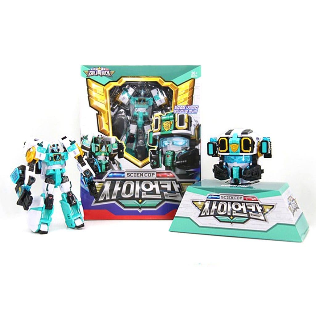 ミニフォース スーパーコップ スシアン 緑の救助警察ロボット 変形おもちゃ 36ヶ月以上