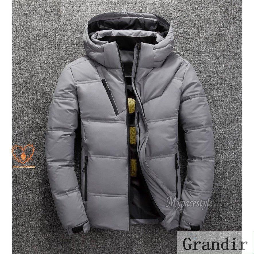 メンズ ダウンジャケット フード付き アウター カジュアル 無地 通勤 通学 ビジネス アウトドア ボーダー 防寒 防 防水 保温　秋 冬　フード取り外し可能