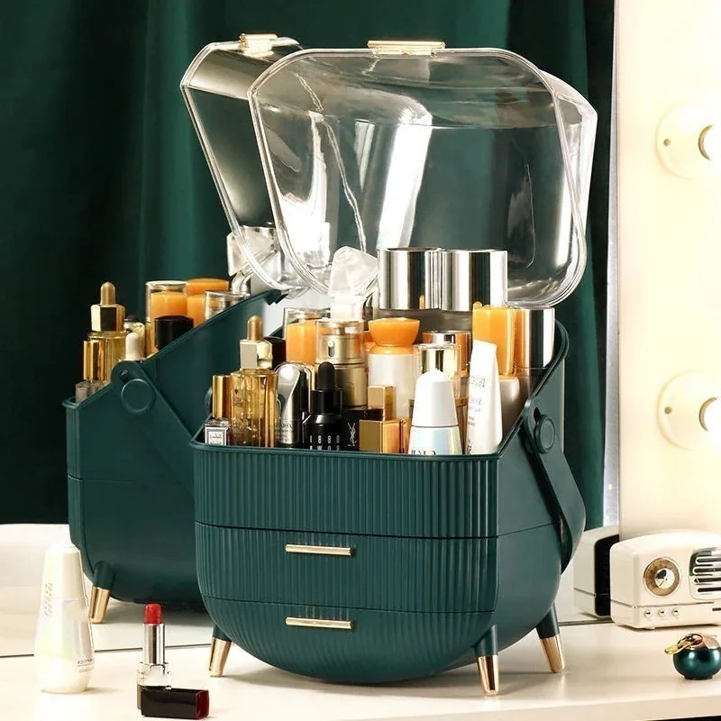 大容量 プレゼント 多機能 洗面所 メイクボックス 防塵 小物入れ 化粧品収納 防水 卓上収納 美容 品質 持ち運び アクセサリー コスメボックス 5,336円