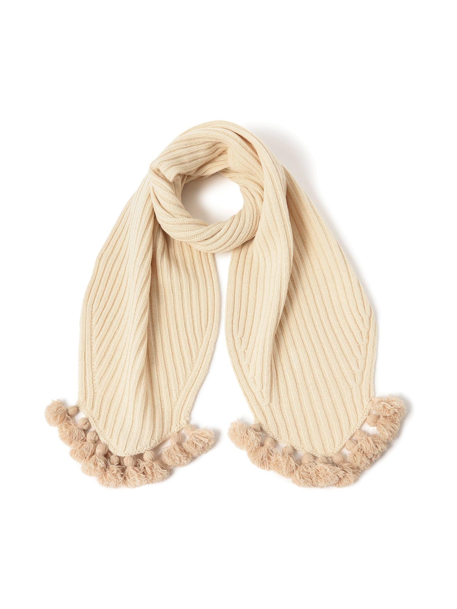 [ビームスボーイ] マフラー・スカーフ タッセル リブ マフラー レディース