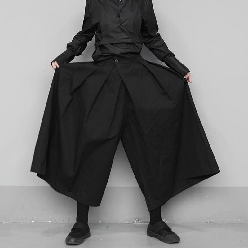 レディースブラックパンツ春夏新作ラージサイズルーズカジュアルレディースワイドレッグパンツファッショントレンドパーソナリティオールマッチカジュアルレディースパンツルーズワイドレッグパンツ