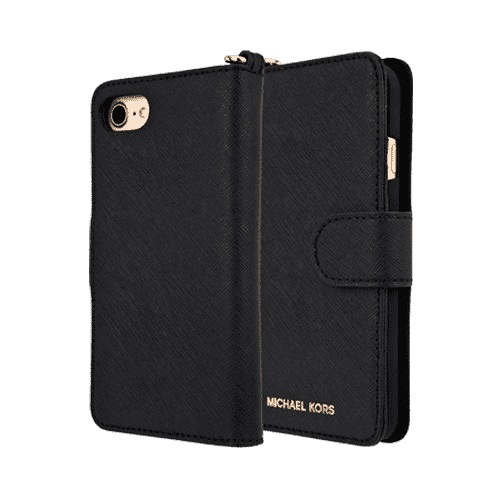 MICHAEL KORS - Saffiano Leather Folio Case for iPhone X/XS