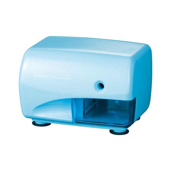 （まとめ） デビカ 電動えんぴつ削り S-02 ブルー(×2セット)