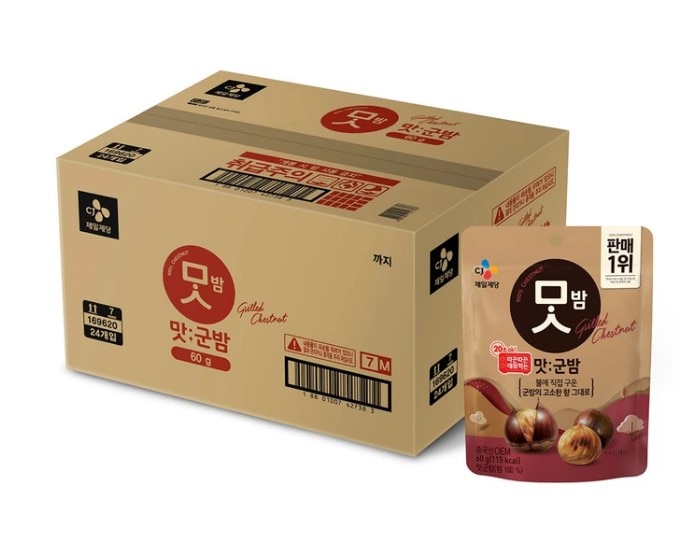 「大容量」焼きたてのおいしい栗 (60g x 24pack)１BOX / 韓国焼き栗　/　韓国大人気おやつ