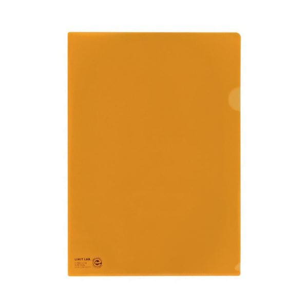 (まとめ）LIHITLAB クリヤーホルダー F-78EC-4 A4 橙 5枚(×10セット)