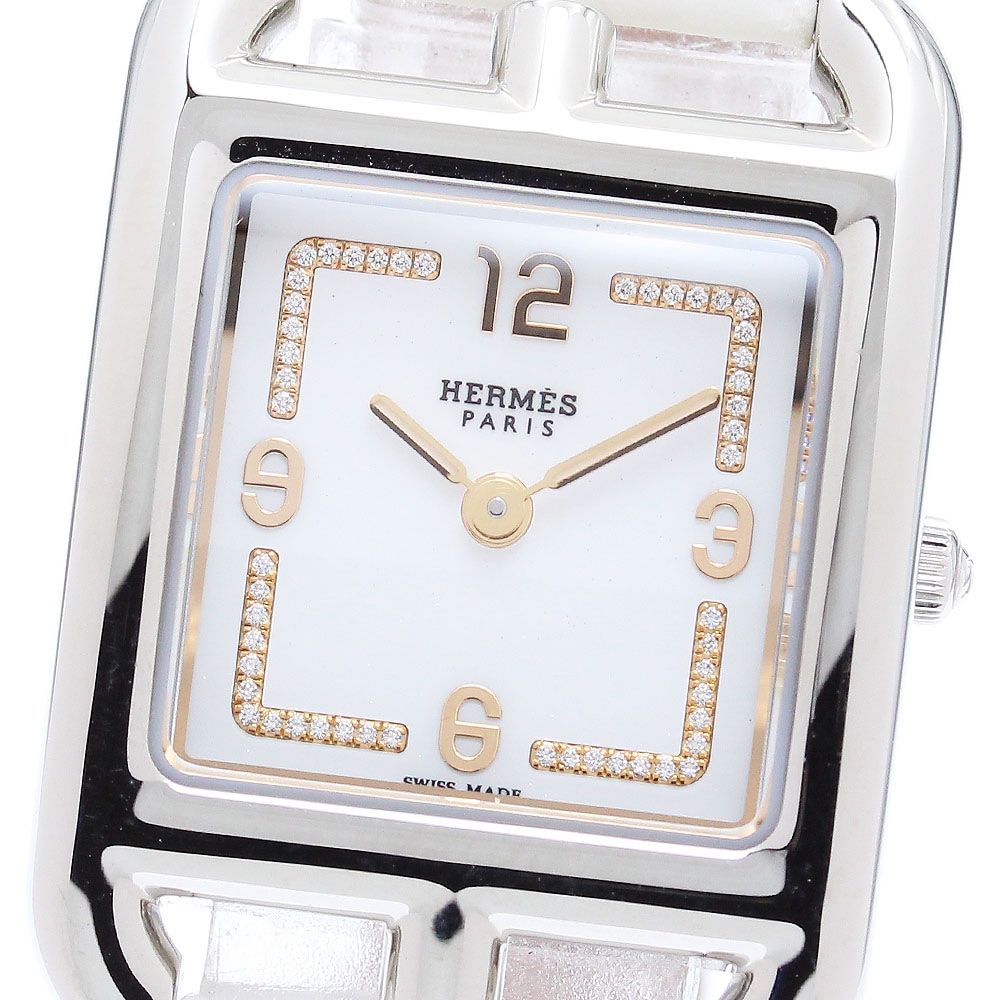 エルメス HERMES CC1.312 ケープコッド ダイヤモンド クォーツ レディース 美品 _871464【中古】