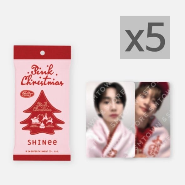 SHINee 2024 PINK CHRISTMAS PHOTO CARD RANDOM PACK 5個