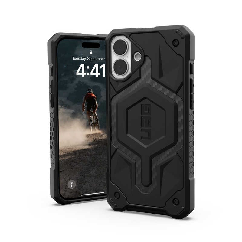 UAG　iPhone 16 Plus 耐衝撃ケース MAGSAFE対応 MONARCH PRO カーボンファイバー　UAG-IPH24LB-PMS-CF
