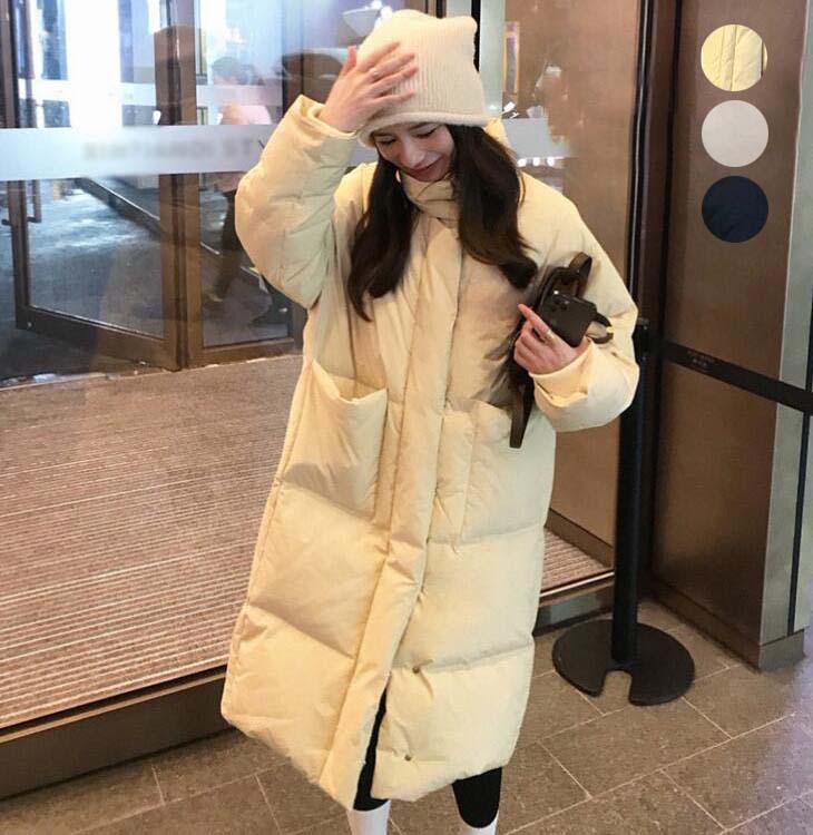 【】アウター ダウンコート レディース コート 女性 冬 長袖 ロング丈ジャケット ロングコート 立ち襟 ブルゾン ゆったり 中綿コート ダウンジャケット 冬服 防寒着 おしゃれ 暖かい 韓