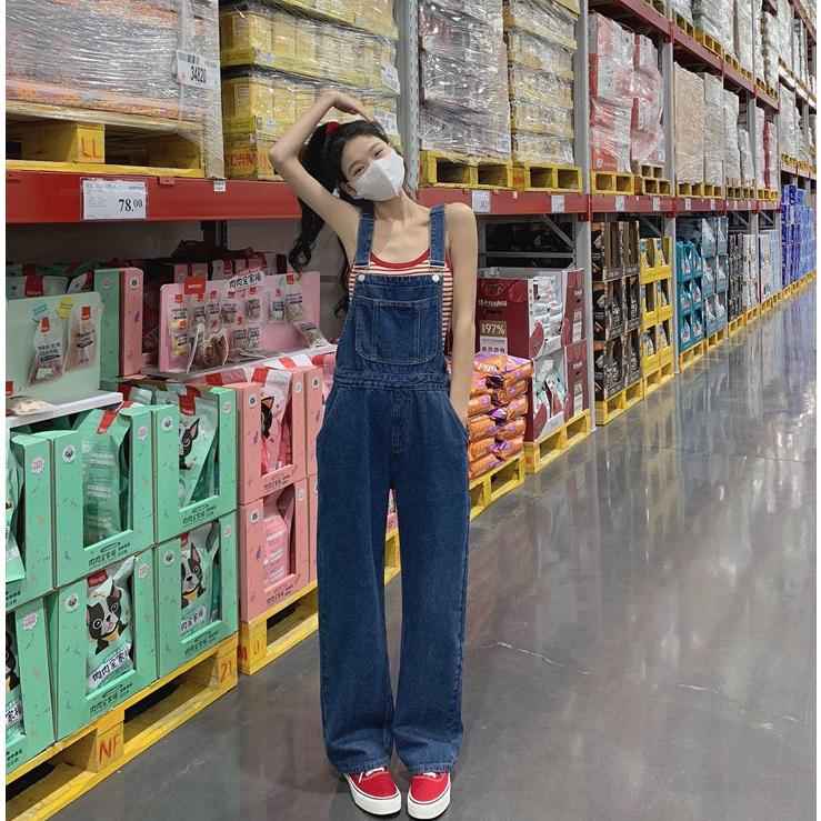 [IR&CE初売り特売]オーバーオール レディース オールインワン デニムワイトパンツ ロングパンツ サロペット ジーンズ ゆったり ボトムス カジュアル 春夏 30代40代50代 オシャレ