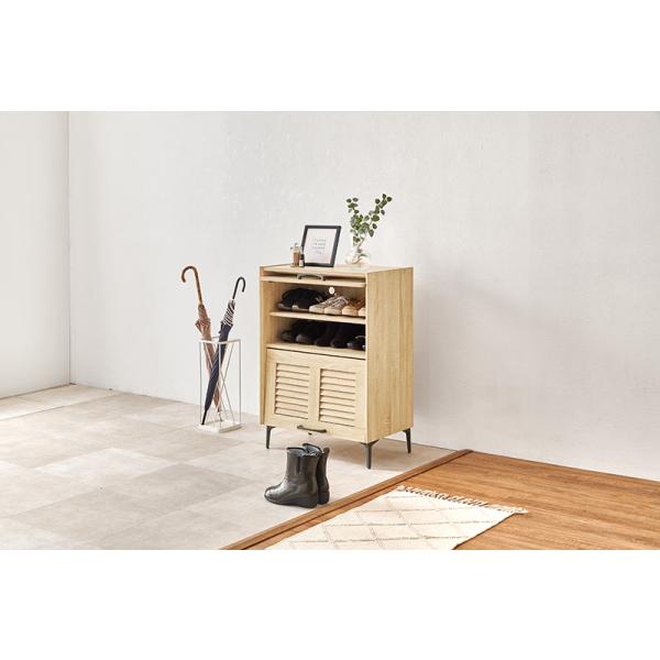 シューズラック 棚 木製 北欧モダン おしゃれ 薄型 可動棚 スリム 省スペース 木目柄 下駄箱 シューズボックス 2扉タイプ