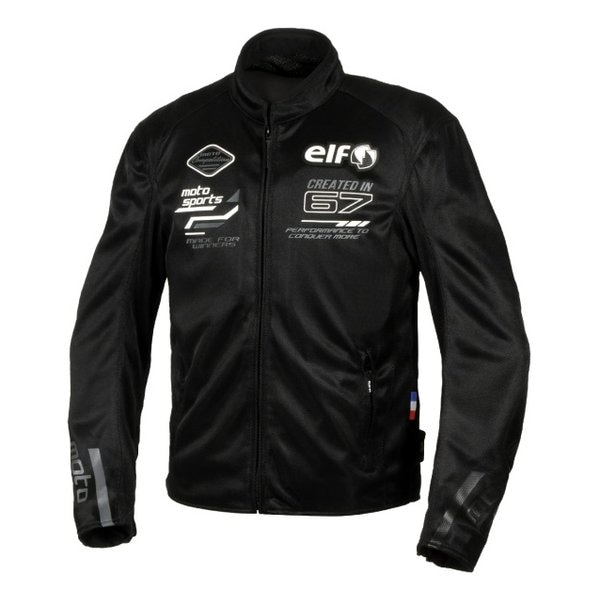 バイク用 春夏 エオリアメッシュジャケット ブラック＆ホワイト/LLサイズ EJ-S121/BLACK&WHITE/LL