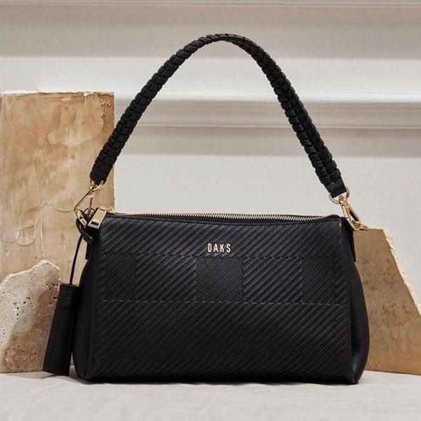 DCBA4F415BK [GREAT HOUSE CHECK] ブラックハウスチェック慶判革ショルダーバッグ