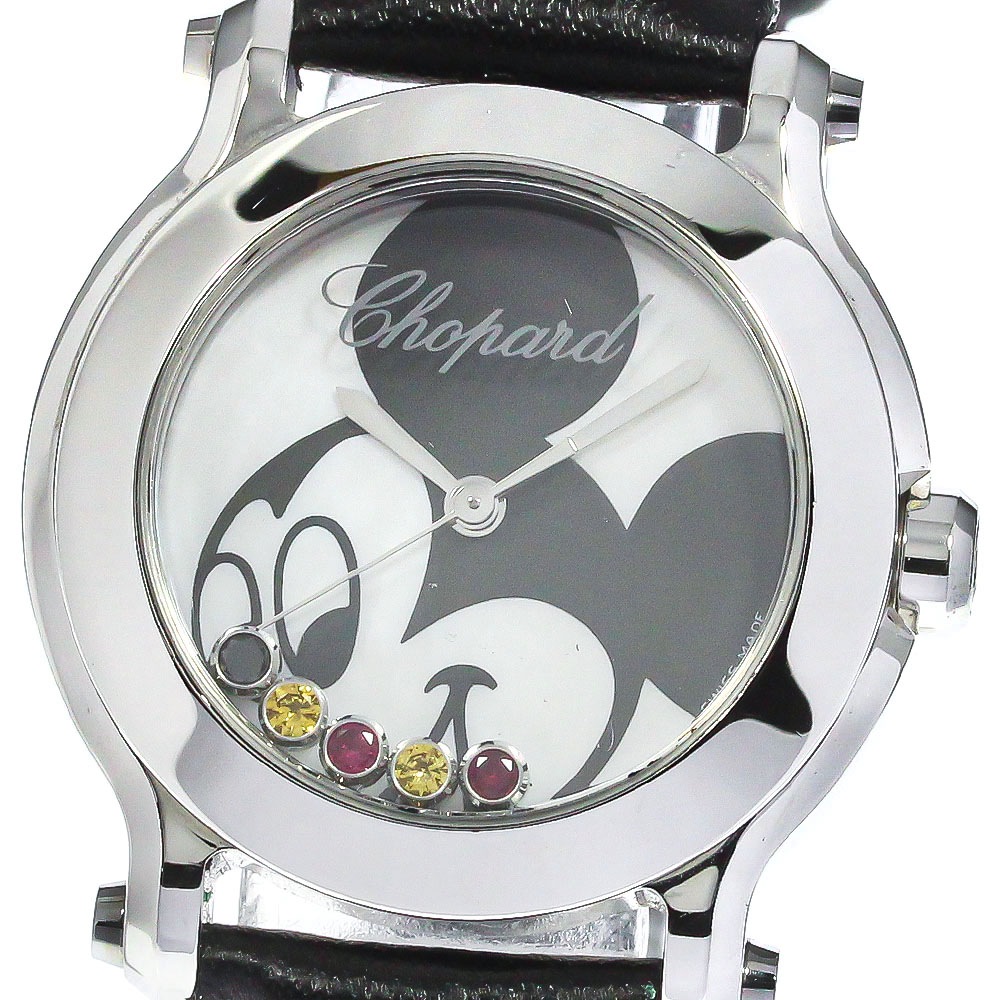 ショパール Chopard 8509 ハッピーミッキー 5P クォーツ レディース 美品 箱付き_766968【中古】