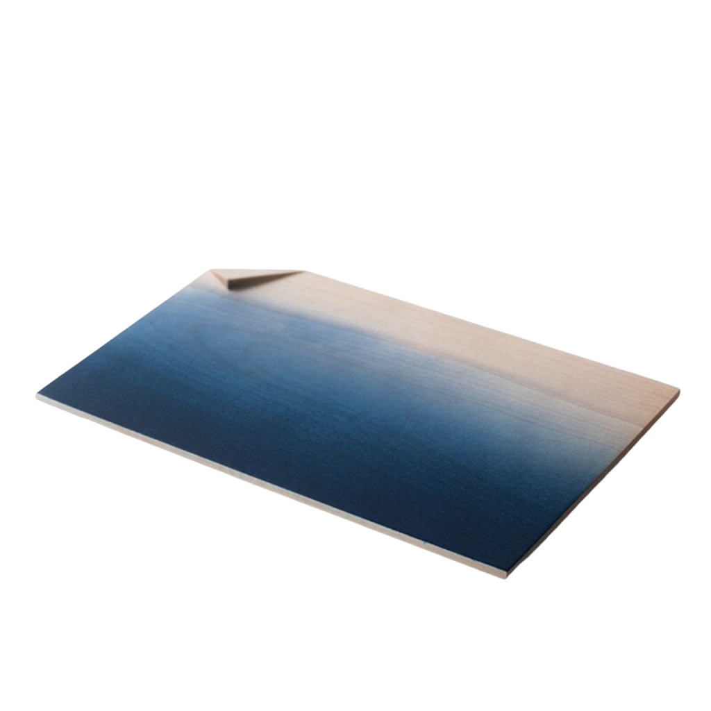 藍染トチ 角折れ皿