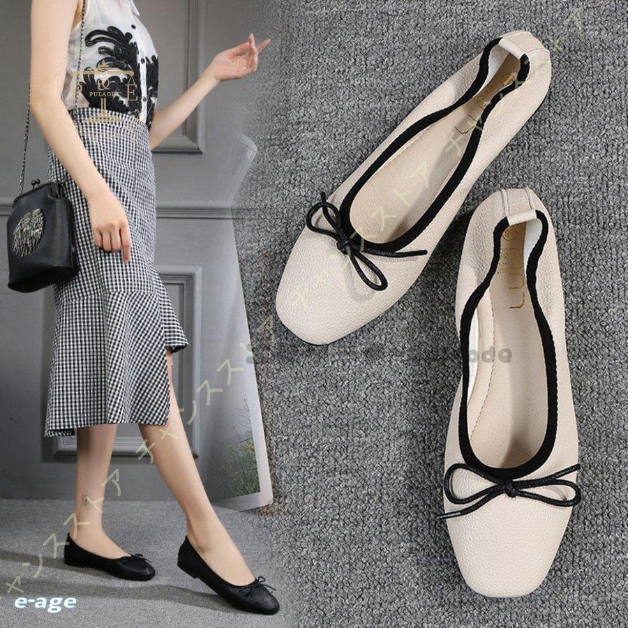 パンプス 携帯スリッパ 柔らかな穿き心地 折りたたみ レディース 婦人靴 シューズ ぺたんこ 妊婦 低めヒール バレーパンプス 蝶結び 大きいサイズ 小さいサイズ