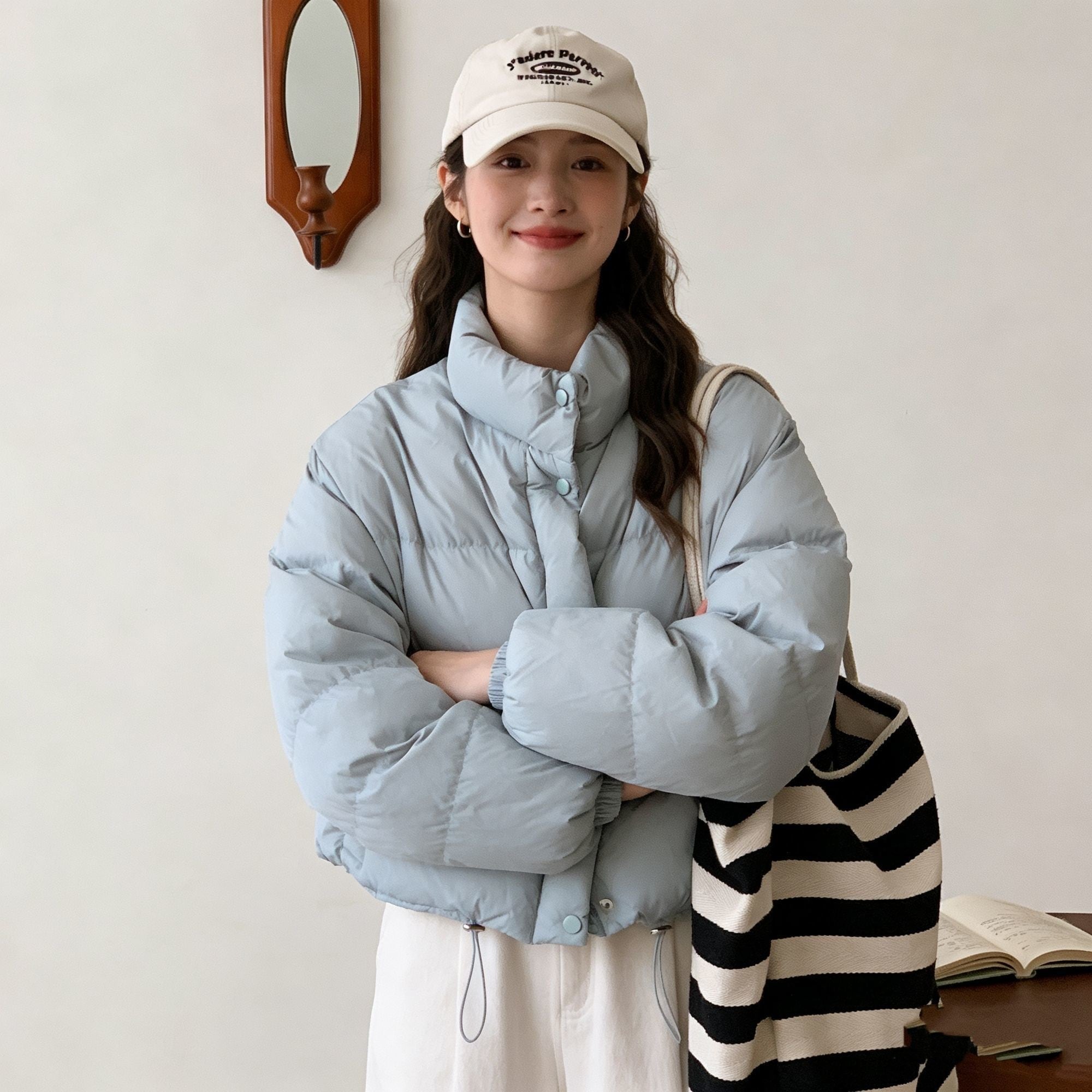 2026 冬 レディース 小さいサイズ ゆったり 韓国風 パンクロック 甘い トレンド アウター 暖かい