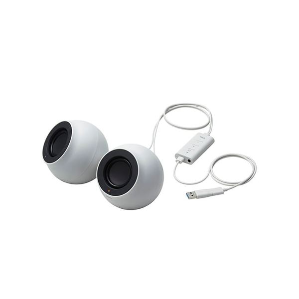 エレコム パソコン用2.0chスピーカー Stina SP-P10CUBシリーズ ホワイト SP-P10CUBWH