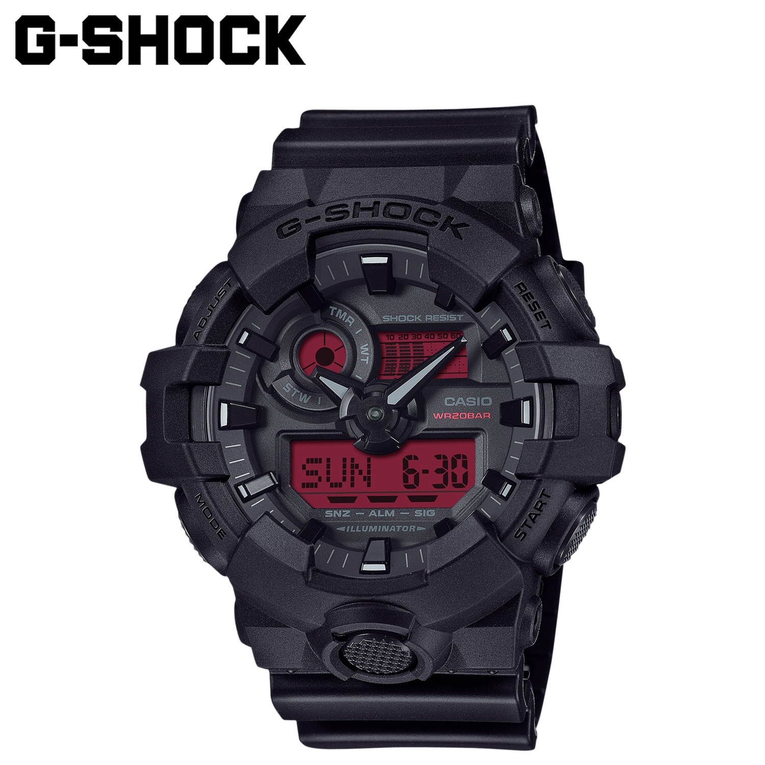 G-SHOCK 腕時計 GA-700BBR-1AJF GA-700 SERIES 防水 メンズ レディース ブラック