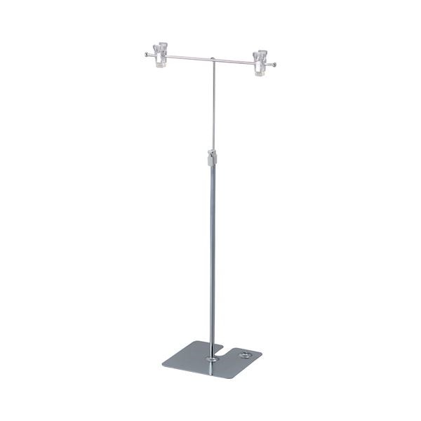 （まとめ） 店研創意 ストアエキスプレスポップスタンド クロームメッキ W250D135H390720mm 1台 10セット