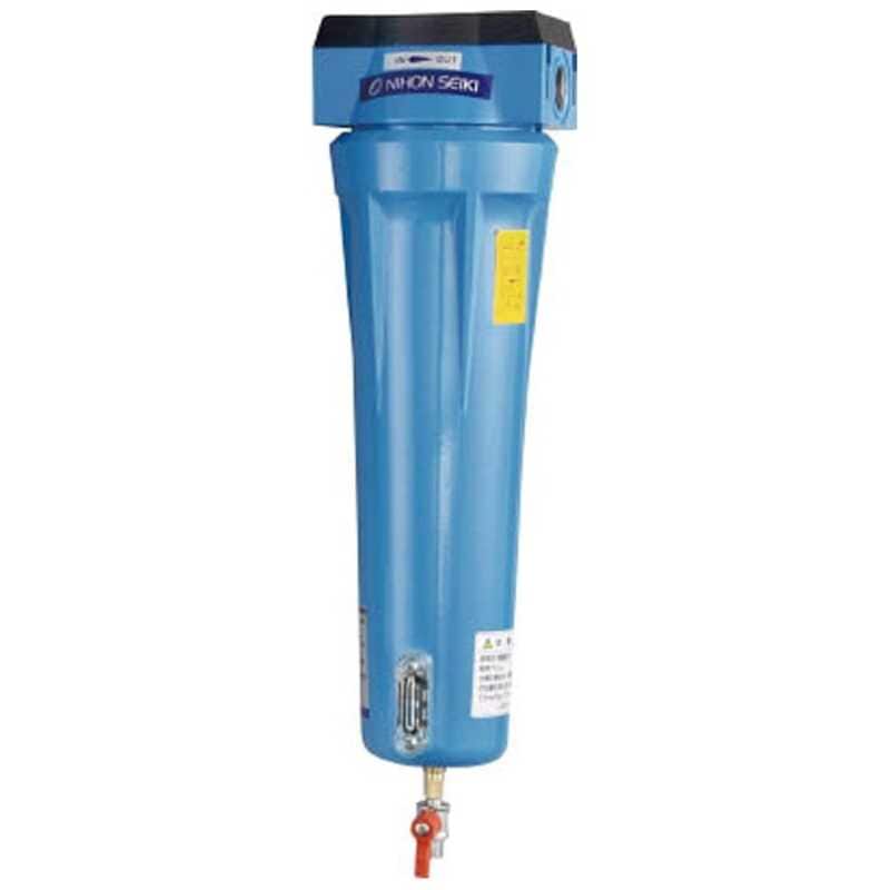 日本精器　高性能エアフィルタ25A0.01ミクロン(ドレンコック付)　NIAN525ADLDV