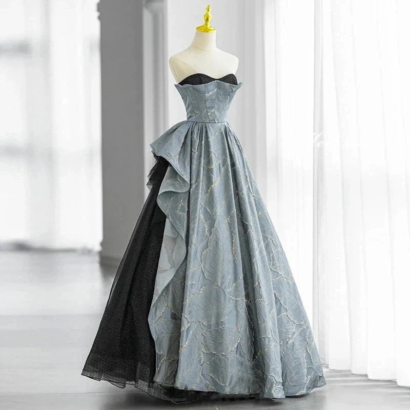 【2026年大人気】ウエディングドレス カラードレス ブルー シャンパン ロングドレス 演奏会 イブニングドレス プリンセス ウェディングドレス 前撮り 発表会 コンサート 結婚式 成人式 ベアトップ