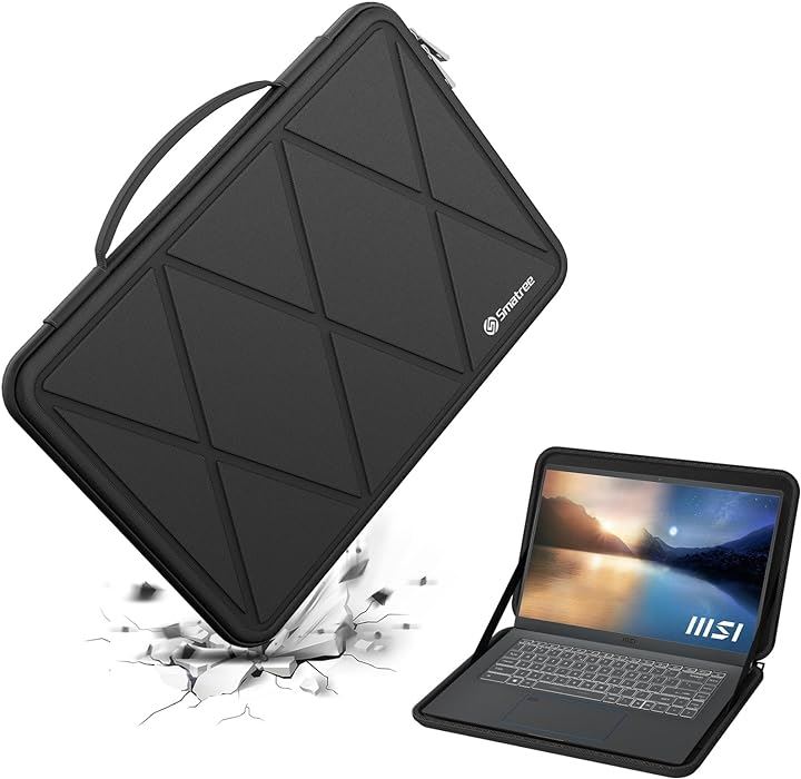 ハードEVA保護スリーブケース 15.6インチ MSI Prestige A11SCシリーズ 防水スリーブ M84( Black, For MSI 15.6インチ（M84）)ノートパソコンバッグ・ケース