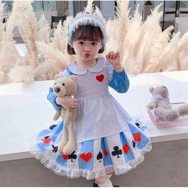 ハロウィン 子供 衣装 コスム ドレス アリス 仮装 女の子 ハロウィーン 不思議の国のアリス ジュニア かわいい 可愛い コスム キッズ